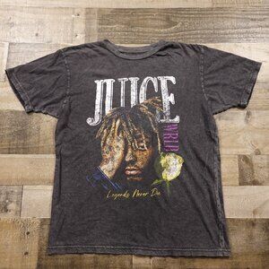 Juice WRLD “Legends Never Die” Graphic Tee – Size Medium -‎ Washed Black